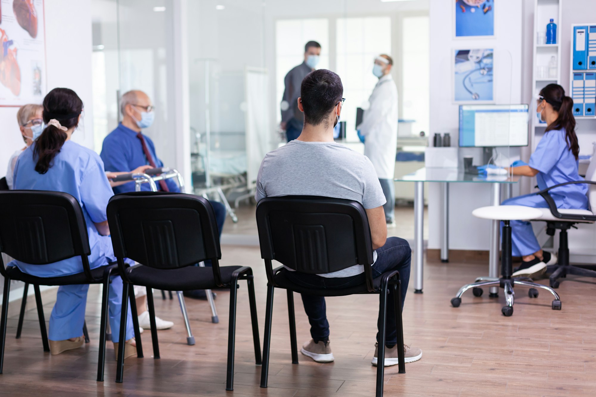 Modern clinic reception and waiting area